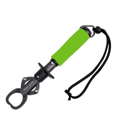 Crazy Shark Aluminum Fish Hook Remover Removal Fishing Tools Tackle Squeeze-Out 6.7in Green