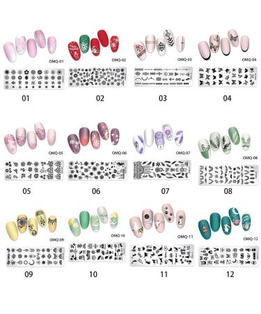 Buy Set of Image Stencils - Flower & Cartoon Patterns for Nail Art | International Shipping - Buy Online on GoSupps.com