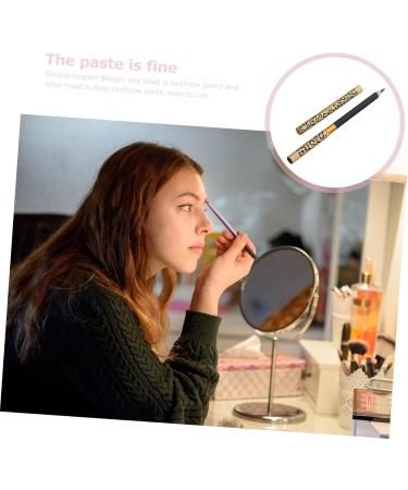 CANIGHT 2pcs Double Head Eyebrow Pencil) Make up Palette Eyebrow Pencil with Brow Brush Leopard Uk Wooden 1 count (Pack of 1) Black - Buy Online on GoSupps.com