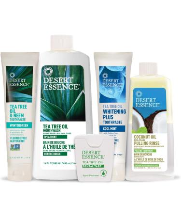 Desert Essence Tea Tree Oil Dental Tape - 30 Yards | Natural Oral Care for Fresh Breath & Healthy Gums - Buy Online on GoSupps.com