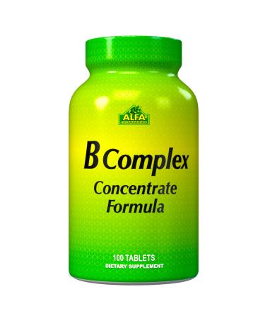 ALFA VITAMINS B Complex Formula - Daily Nutritional Supplement - B Vitamins for a Healthier Heart and Nervous System and Natural Energy Increase - 100 Tablets
