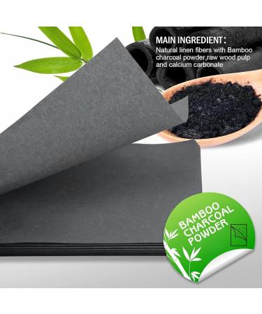 Ryaupy 300PCs Bamboo Coal Oil-Absorbing Blotting Paper | Natural Oil Control Leaves for Clear Skin - Buy Online on GoSupps.com
