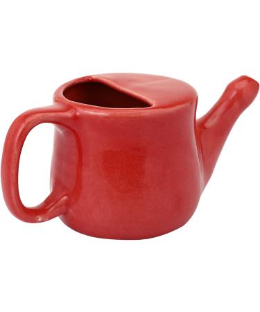 Spill-Proof Ceramic Neti Pot with 5 Sachet Neti Salt - Red Color | 250 ML Capacity - Buy Online on GoSupps.com