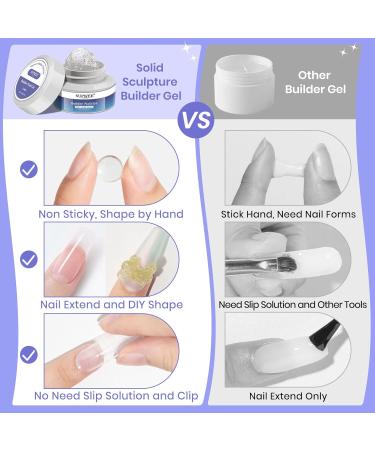 Supwee 60g Solid Builder Gel for Nail Polish | Multifunctional Clear Nail Extension Gel | Non-Stick 3D Sculpture Builder Gel - Buy Online on GoSupps.com