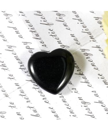 Soulnioi Mini Obsidian Crystal Heart Stone - 20mm Tumbled Worry Stone for Reiki Therapy and Stress Relief - Buy Online on GoSupps.com