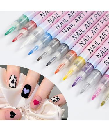 12 Color Nail Art Pens Set 3D Nail Art Drawing Pen Quick Drying Nail Polish Pen DIY Nail Pens Gel Polish for Painting Graffiti Nail Dotting Pen Nail Art Accessories Manicure Drawing Tools(0.7mm) - Buy Online on GoSupps.com