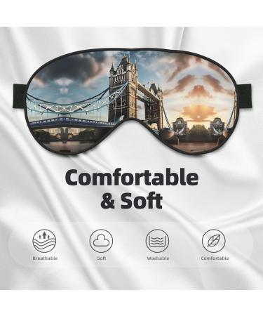 SSIMOO Historic Tower Bridge London Sleep Mask - Adjustable Breathable Fashionable Eye Mask for Comfortable Sleep - International Shipping Available - Buy Online on GoSupps.com