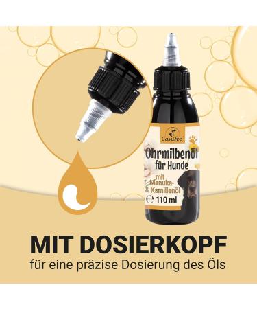 Canifee Ear Drops for Dogs - Manuka Oil & Yeast Mushroom Formula 110ml - Natural Ear Mite & Inflammation Care - Buy Online on GoSupps.com