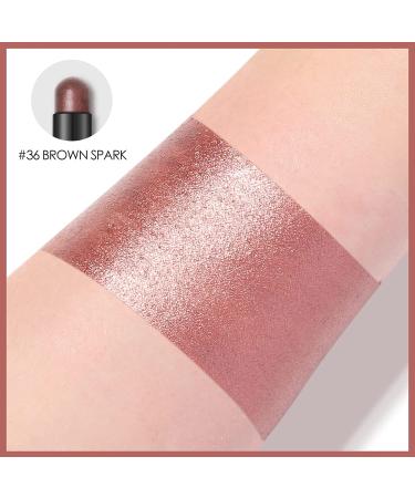 Cysthade Pen - Waterproof Cream Eyeshadow - Glitter & Matte Shades for Stunning Eye Makeup (12 Brown Spark) - Buy Online on GoSupps.com