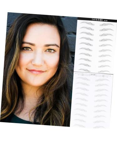 Housoutil Eyebrow Stickers 6 Sheets Pairs Water Transfer Eyebrow Sticker Eyebrow Transfer Simulation Eyebrow Hair 6d Patch - Buy Online on GoSupps.com