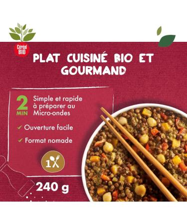 Organic Thai Curry Cereal Vegetables Chickpeas Coconut Milk & Lemongrass - Microwavable Sachet Quick to Reheat - Vegan - Buy Online on GoSupps.com