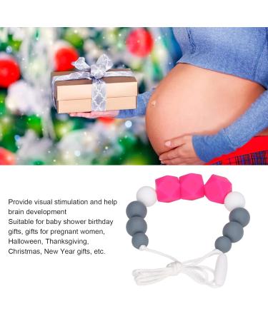 Teething Toy & Baby Feeding Chain - Easy to Clean Educational Food Accessory | Rose Red - Buy Online on GoSupps.com