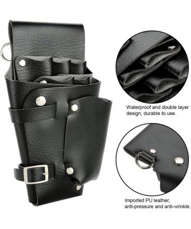 Multi-function Hairdressing Bag Portable Large Capacity PU Leather Tool Pouch Bag with Waist Belt for Barber Comb Scissor Kits - Buy Online on GoSupps.com