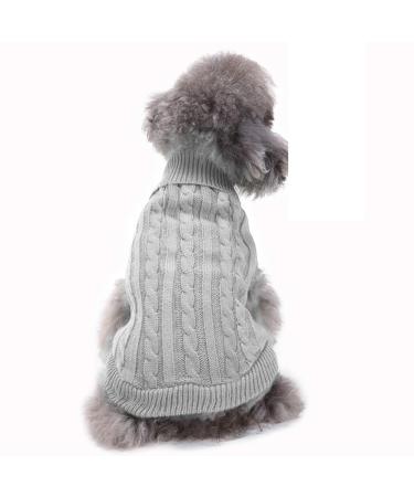 Dog Sweater, Warm Pet Sweater, Dog Sweaters for Small Dogs Medium Dogs Large Dogs, Cute Knitted Classic Cat Sweater Dog Clothes Coat for Girls Boys Dog Puppy Cat (Medium, Grey) Medium Grey