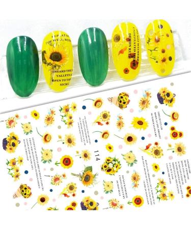 Nail Stickers 3D Nail Stickers Flowers Self-Adhesive Summer Nail Art Stickers Nail Decals for DIY Nail Art Decoration (7 Sheets) - Buy Online on GoSupps.com