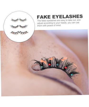 FRCOLOR 3 Pairs decor false lashes fake eyelashes fake lashes for performance women eyelashes natural false eyelashes individual false eyelashes wispy eyelashes chemical fiber make up set - Buy Online on GoSupps.com