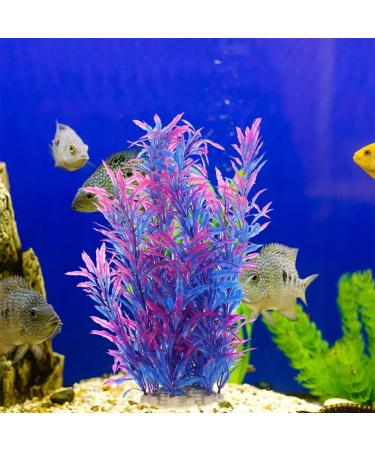 Ipetboom Terrarium Tank Plants 2pcs Aquarium Landscaping Plastic Plants Fish Tank Landscape Ornaments Fake Aquarium Plant Root Dark Blue - Buy Online on GoSupps.com