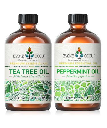 EVOKE OCCU Tea Tree Essential Oil and Peppermint Essential Oil - 4 Fl Oz