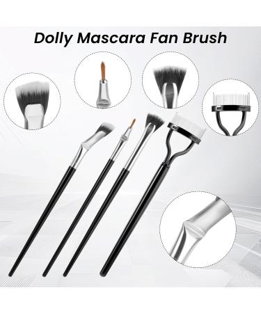 Simarro 4Pcs Eyelash Brush Set - Angle Brush Fan Brush & Eyebrow Applicator for Natural Lash Lift | Portable Makeup Tools for Women & Girls - International Shipping Available - Buy Online on GoSupps.com