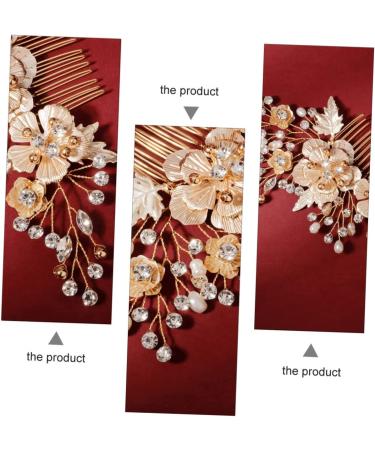 Mikinona 1pc Comb Rhinestone Headdress Headwear Decor Bridal Headdress Flower Shape Headdress Retro Rhinestone Headwear Rhinestone Flower Shape Headwear - Buy Online on GoSupps.com