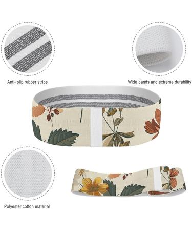 Shop Wildflowers & Leaves Printed Resistance Bands | Premium Fabric Exercise Bands for Perfect Leg Workout | International Shipping Available - Buy Online on GoSupps.com