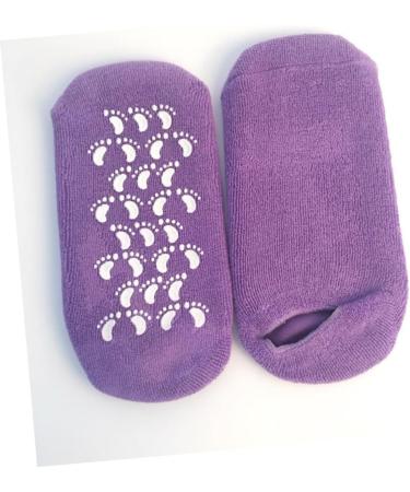 FRCOLOR Gel Socks for Moisturising Care Socks with Cracked Skin Moisture Gloves Spa Socks Moisture Gel Spa Gel Socks Cracked Skin Socks Socks for Heels Purple Indoor Mittel - Buy Online on GoSupps.com