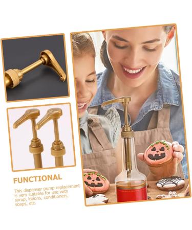 Cabilock 16 Pcs Syrup Extrusion Head Syrup Pump Lid Syrup Bottle Pump Ketchup Bottles Pump Coffee Pp Golden - Buy Online on GoSupps.com