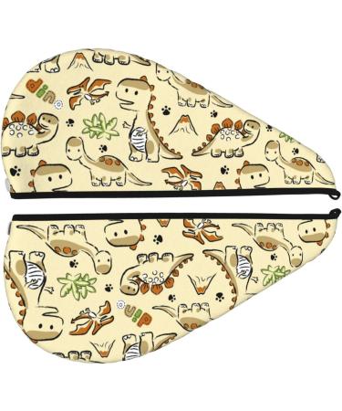 Hair Towel Wrap - Fast Drying Towel Turban for Kids | Cartoon Dinosaurs Design - Buy Online on GoSupps.com