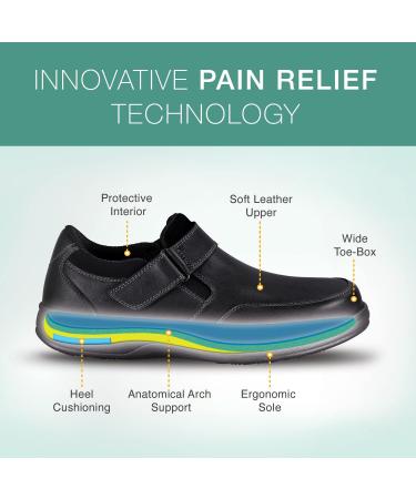 Orthofeet Men's Casual Shoes - Reduce Pressure & Discomfort - Zodiac 11 Black - Buy Online on GoSupps.com