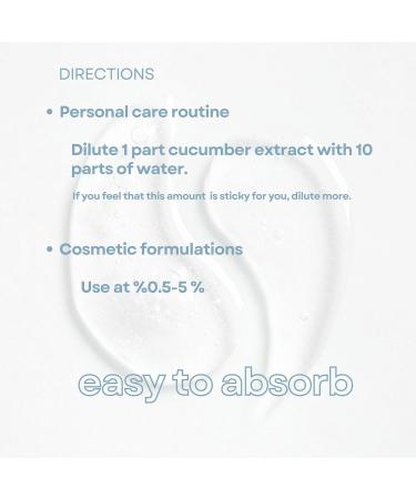 t.botanicals Pure Cucumber Extract - Alcohol Free Liquid Glycerite Serum for Face Wash Body Care & Cosmetic Recipes (4 oz - Buy Online on GoSupps.com