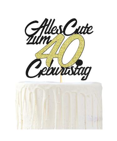 Sumerk 1 piece 40th Birthday Tortendendeko Happy 40th Birthday Cake Topper 40. - Buy Online on GoSupps.com