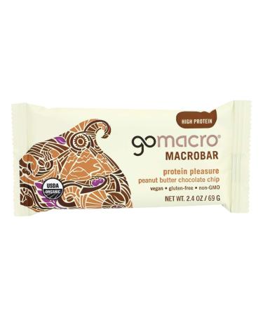 Gomacro Organic Macrobar - Peanut Butter Chocolate Chip - 2.5 Oz Bars - Case of 12