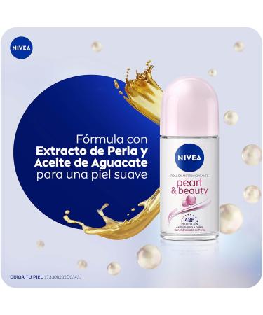  NIVEA NIVEA Pearl & Beauty Roll-On (1 x 50 ml) 48-hour protection women's deodorant underarm antiperspirant enriched with pearl extracts and a delicate fragrance alcohol-free antiperspirant - Buy Online on GoSupps.com