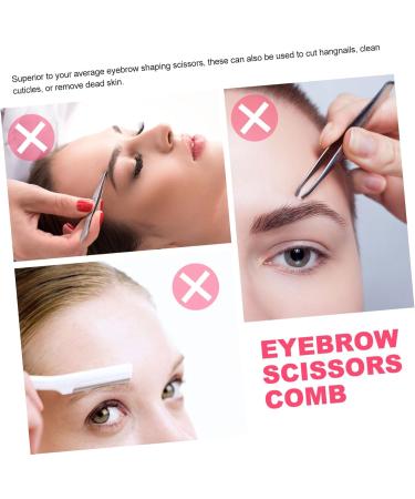 Beaupretty 4-Piece Eyebrow & Beard Trimmer Set - Scissors Combs & Facial Clippers | Pink Makeup Tools for Precision Grooming - Buy Online on GoSupps.com