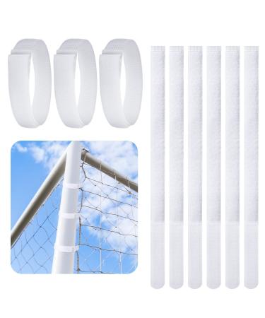30 Pcs Goal Net Straps Soccer Attachment Straps Soccer Goal Trap White for Holding Soccer Nets to The Goal Posts for Boys Kids Soccer Training 14 x 0.8 Inch Simple Style