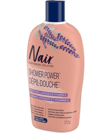 Nair Shower Power MAX Hair Remover for Coarse Hair on Legs & Body with Soothing Lavender and Vitamin E 312-g Coarse Hair (Lavender) - Buy Online on GoSupps.com