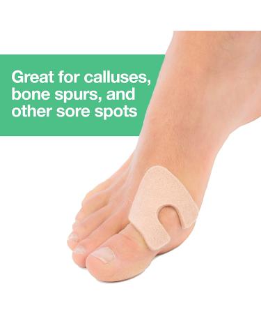 ZenToes U-Shaped Felt Callus Pads - 24 Pack Self-Stick Pedi Cushions to Protect Calluses and Reduce Foot Pain - Buy Online on GoSupps.com