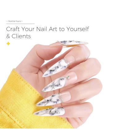 8-Piece BURANO Marble Nail Gel Polish Set - Blooming Marble Effect Tints for Nail Art - Buy Online on GoSupps.com
