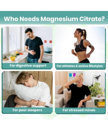 Arofum Magnesium Citrate Capsules for Constipation & Sleep Support - Vegan Magnesium Citrate Supplement with Vitamin B6 & L-Theanine for High Absorption - 120 Capsules, Non-GMO - Buy Online on GoSupps.com