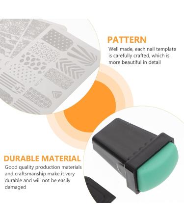 minkissy 1 Set Nail Plate Nail Print Tool Nail Art Stamping Nail Jelly Stamper Nail Image Plate Nail Art Images Silicone Nail Tools Nail Printing Template Image Board Steel Plate Manicure - Buy Online on GoSupps.com