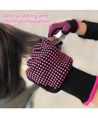 Kuryt Heat Resistant Gloves for Hair Styling - 1 Pair | Non-Slip Silicone Protection, Ideal for Hairdresser Irons, Wands, Flat Irons, and Hot-Air Brushes - Buy Online on GoSupps.com