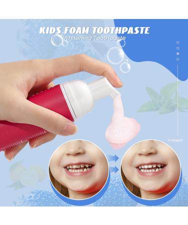 Fluoride Free Foam Kids Toothpaste | ELOTAME Natural Teeth Clean & Whitening - Strawberry & Blueberry Mint Flavor - Organic Travel Toothpaste for All Ages - Buy Online on GoSupps.com