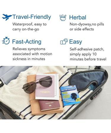 Motion Sickness Patches - Fast Acting Relief for Nausea and Dizziness - 80 Patches - No Side Effects - for Adults and Kids - Buy Online on GoSupps.com