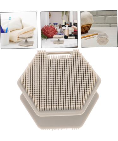 Beatifufu Face Brush Silicone Face Scrubber Face Washer Brush Facial Brush Silicone Facial Cleansing Brush Face Cleansing Brush Scrubber Cleaning Brush Face Exfoliator Silica Gel Double Head 6.50X6.50X4.00CM Grey - Buy Online on GoSupps.com