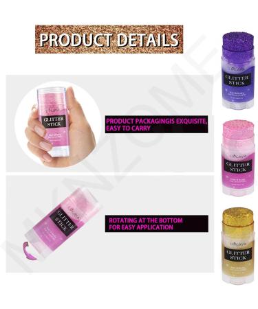  MKNZOME Glitter Body Gel 3 Colors Glitter Liquid Eyeshadow Face Hair Lip Nail Halloween Makeup Accessories - Buy Online on GoSupps.com