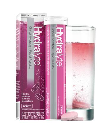 Hydralyte Effervescent Electrolyte Berry Artificial Flavor 20 Tablets 2.4 oz (68 g)