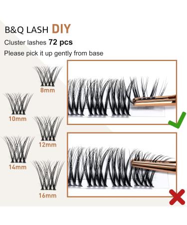 Buy BQ Lash Single Eyelash Clusters - Colored DIY Eyelash Extensions (B25 D-16mm) | International Shipping - Buy Online on GoSupps.com
