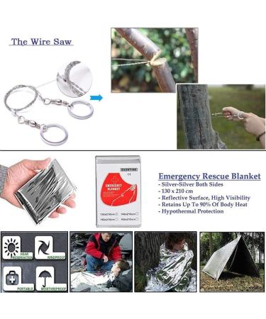 XUANLAN Emergency Survival Kit 13-in-1 with Bracelet, Fire Starter, Whistle, Cutter - Outdoor Gear Tool for Camping and Hiking - Buy Online on GoSupps.com