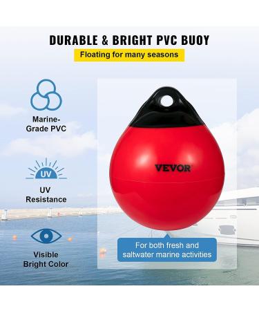 VEVOR 15 Inflatable Heavy-Duty Marine Grade PVC Boat Buoy Ball - Red - Buy Online on GoSupps.com