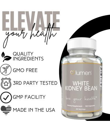 Lumen Naturals White Kidney Bean for Women - 1800mg Per Serving - Veggie Capsules - 180 Count - 60 Servings 180 Count (Pack of 1) - Buy Online on GoSupps.com